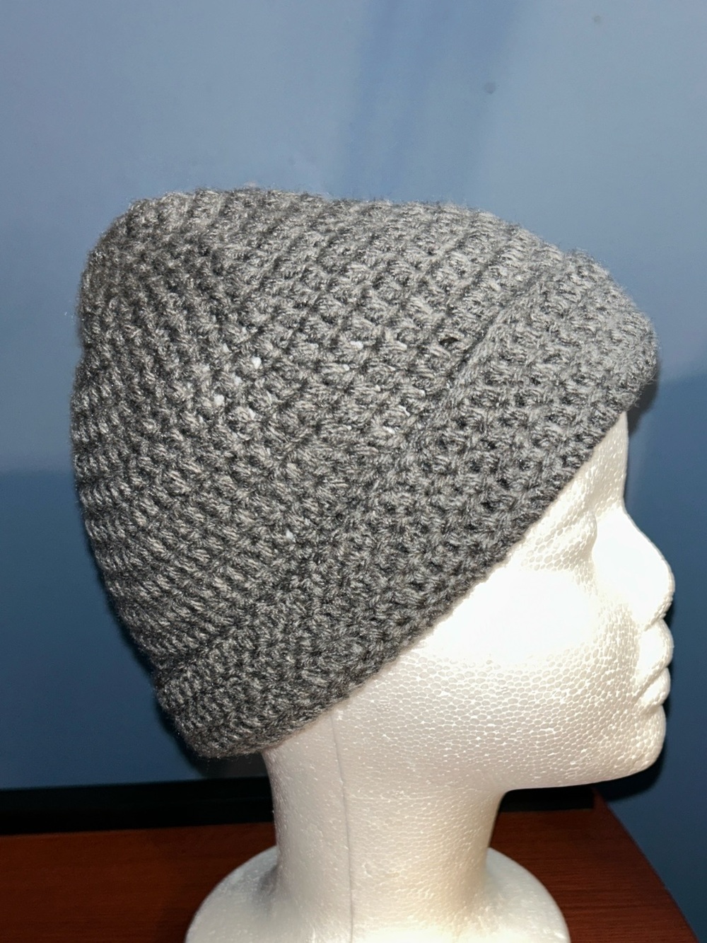 Gray crochet Beanie hat